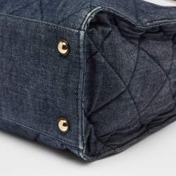 Pre Owned حقيبة مايكل مايكل كورس هاميلتون نورث ساوث دينم أزرق مبطن كبيرة