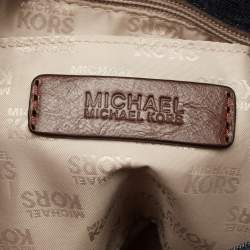 Pre Owned حقيبة مايكل مايكل كورس هاميلتون نورث ساوث دينم أزرق مبطن كبيرة