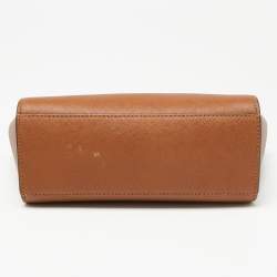 مملوكة مسبقًا MICHAEL Michael Kors Brown Saffiano Leather Small Selma Crossbody Bag