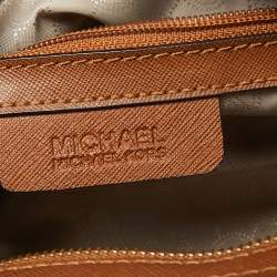 مملوكة مسبقًا MICHAEL Michael Kors Brown Saffiano Leather Small Selma Crossbody Bag