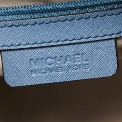 Pre Owned MICHAEL Michael Kors Blue Leather Medium Selma Satchel