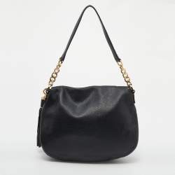مملوكة مسبقًا MICHAEL Michael Kors Black Leather Bedford Crossbody Bag