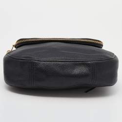 مملوكة مسبقًا MICHAEL Michael Kors Black Leather Bedford Crossbody Bag