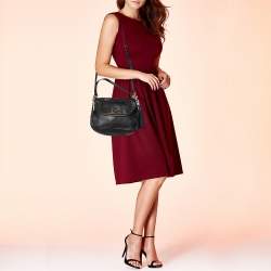 مملوكة مسبقًا MICHAEL Michael Kors Black Leather Bedford Crossbody Bag