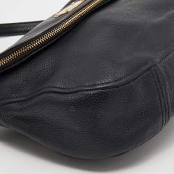 مملوكة مسبقًا MICHAEL Michael Kors Black Leather Bedford Crossbody Bag