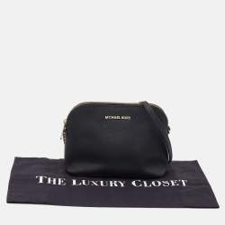 Pre Owned حقيبة كروس مايكل مايكل كورس سيندي جلد أسود طراز دوم 