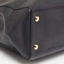 Pre Owned حقيبة يد توتس مايكل مايكل كورس سينثيا جلد أسود كبيرة