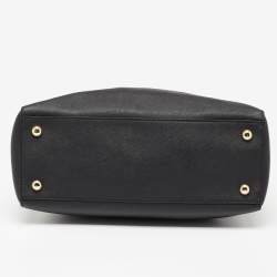 Pre Owned حقيبة يد توتس مايكل مايكل كورس سينثيا جلد أسود كبيرة