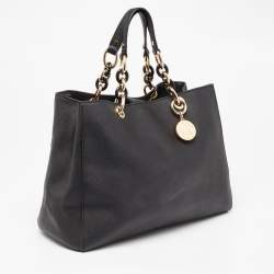 Pre Owned حقيبة يد توتس مايكل مايكل كورس سينثيا جلد أسود كبيرة