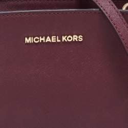 مملوكة مسبقًا حقيبة كروس مايكل مايكل كورس سيلما متوسطة جلد زرقاء