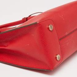 Pre Owned MICHAEL Michael Kors Red Leather Mercer Gallery Tote