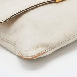 Pre Owned حقيبة كتف مايكل مايكل كورس سلوان جلد أبيض بسلسلة وقلاب  