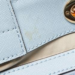 مملوكة مسبقًا MICHAEL Michael Kors Light Blue Saffiano Leather Medium Cynthia Tote