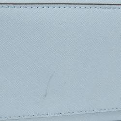 مملوكة مسبقًا MICHAEL Michael Kors Light Blue Saffiano Leather Medium Cynthia Tote