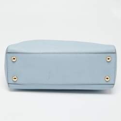 مملوكة مسبقًا MICHAEL Michael Kors Light Blue Saffiano Leather Medium Cynthia Tote