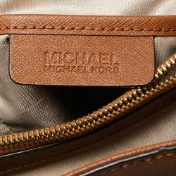 Pre Owned حقيبة يد توتس مايكل مايكل كورس سينثيا جلد سافيانو بني متوسطة