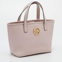 Pre Owned حقيبة سفر يد مايكل مايكل كورس أكس أس جيت سيت جلد وردية 