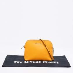 مملوكة مسبقًا MICHAEL Michael Kors Yellow Leather Cindy Dome Crossbody Bag