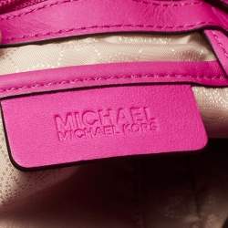Pre Owned MICHAEL Michael Kors Neon Pink Quilted Leather Susannah Hobo