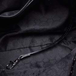 Pre Owned MICHAEL Michael Kors Black Croc Embossed Patent Leather Hamilton Tote