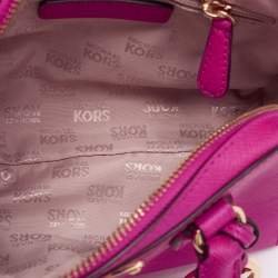 Pre Owned MICHAEL Michael Kors Fuchsia Leather Mini Cindy Satchel