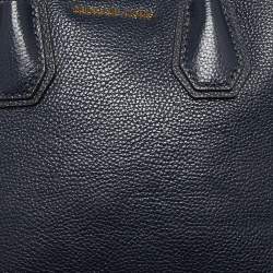 Pre Owned MICHAEL Michael Kors Black Leather Mini Mercer Tote 