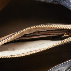 Pre Owned MICHAEL Michael Kors Black Leather Mini Mercer Tote 