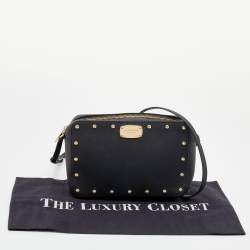 مملوكة مسبقًا حقيبة كروس مايكل مايكل كورس ساندرين جلد أسود مرصع