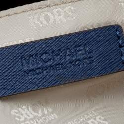 Pre Owned MICHAEL Michael Kors Navy Blue Saffiano Leather Cindy Dome Satchel