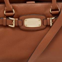 Pre Owned MICHAEL Michael Kors Brown Leather Hamilton Tote