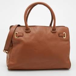 Pre Owned MICHAEL Michael Kors Brown Leather Hamilton Tote