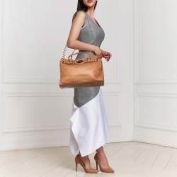 Pre Owned MICHAEL Michael Kors Brown Leather Hamilton Tote