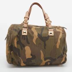 Pre Owned MICHAEL Michael Kors Multicolor Camo Leather Grayson Satchel