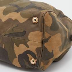 Pre Owned MICHAEL Michael Kors Multicolor Camo Leather Grayson Satchel