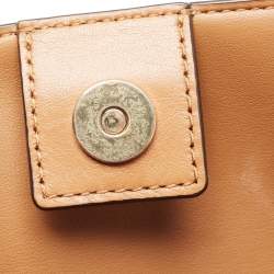 Pre Owned MICHAEL Michael Kors Vanilla/Tan Signature Coated Canvas and Leather Hayley Tote