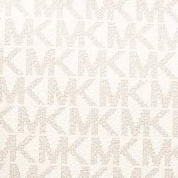 Pre Owned MICHAEL Michael Kors Vanilla/Tan Signature Coated Canvas and Leather Hayley Tote