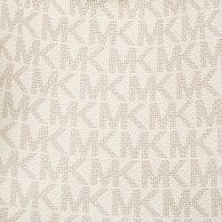 Pre Owned MICHAEL Michael Kors Vanilla/Tan Signature Coated Canvas and Leather Hayley Tote