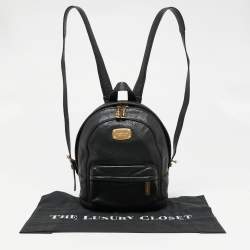 Pre Owned MICHAEL Michael Kors Black Leather Mini Backpack