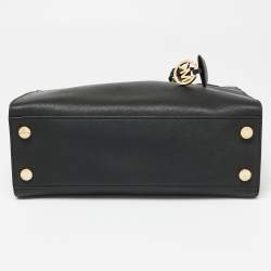 Pre Owned حقيبة يد مايكل مايكل كورس ديلون جلد سافيانو أسود