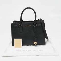 Pre Owned حقيبة يد مايكل مايكل كورس ديلون جلد سافيانو أسود