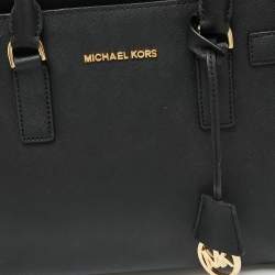 Pre Owned حقيبة يد مايكل مايكل كورس ديلون جلد سافيانو أسود