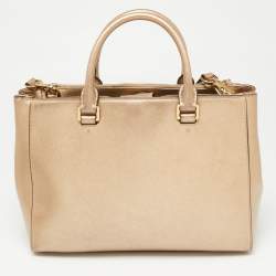 Pre Owned حقيبة يد توتس مايكل مايكل كورس جيت سيت جلد سافيانو ذهبي