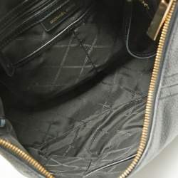 Pre Owned Michael Kors Black Grained Leather Aria Hobo