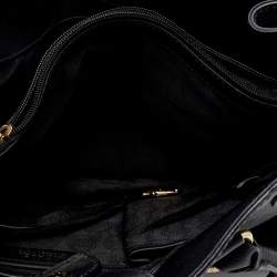 Pre Owned MICHAEL Michael Kors Black Leather Large East West Hamilton Tote