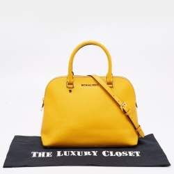 مملوكة مسبقًا حقيبة ساتشل ما يكل مايكل كورس سيندي دوم جلد أصفر مُستردة