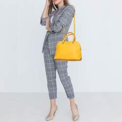 مملوكة مسبقًا حقيبة ساتشل مايكل مايكل كورس سيندي دوم جلد أصفر مُستردة