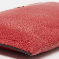 MICHAEL Michael Kors Red Leather Wristlet Clutch