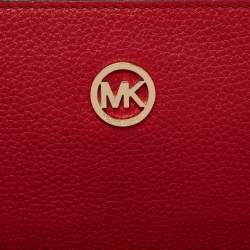 MICHAEL Michael Kors Red Leather Wristlet Clutch