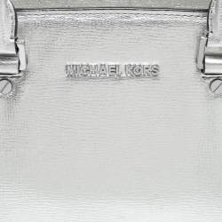 Pre Owned حقيبة يد توتس مايكل مايكل كورس سيلما جلد فضي ميتاليك متوسطة