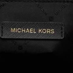 Pre Owned MICHAEL Michael Kors Black Leather Jet Set Tote